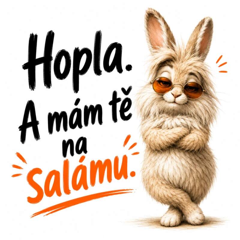 Levně Hopla. A mám tě na salámu. (NAŽEHLOVAČKA)