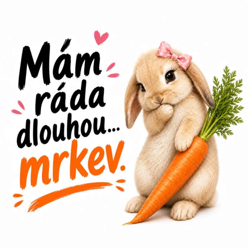 Levně Mám ráda dlouhou… mrkev (NAŽEHLOVAČKA)