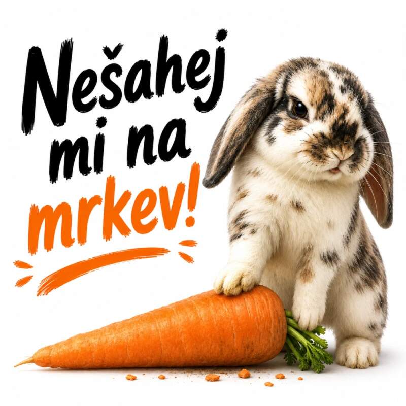 Levně Králík - Nešahej mi na mrkev! (NAŽEHLOVAČKA)