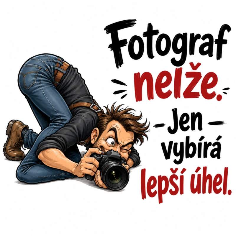 Levně Fotograf nelže, jen vybírá lepší úhel (NAŽEHLOVAČKA)