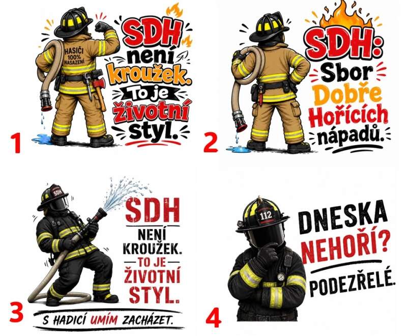 Levně SDH a vtipné texty - 4 motivy (Nažehlovačka pes)