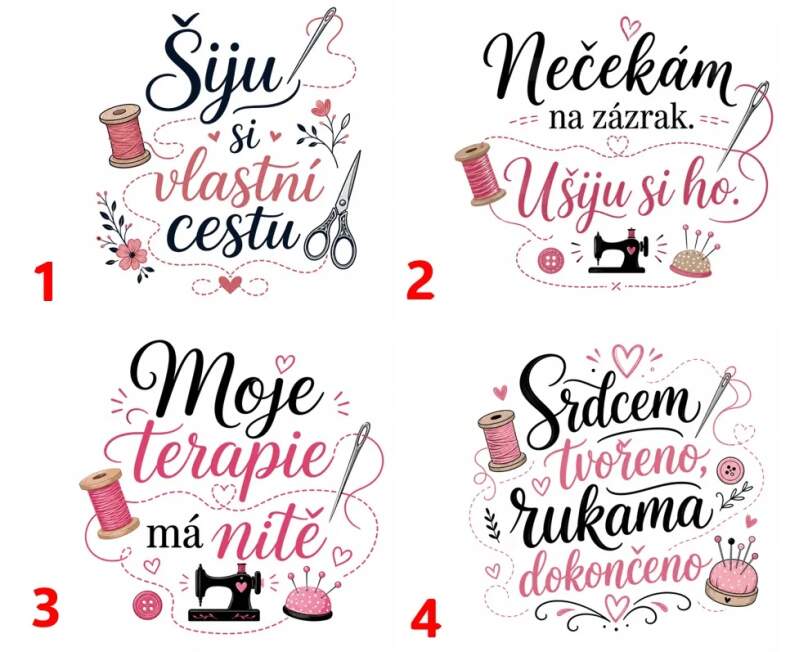 Levně Švadlenka a texty - 4 motivy (Nažehlovačka pes)