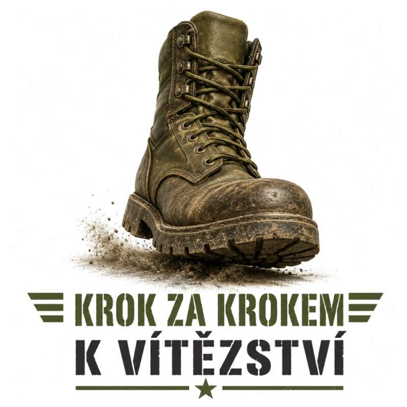 Levně Army bota - krok za krokem (Nažehlovačka hlášky)
