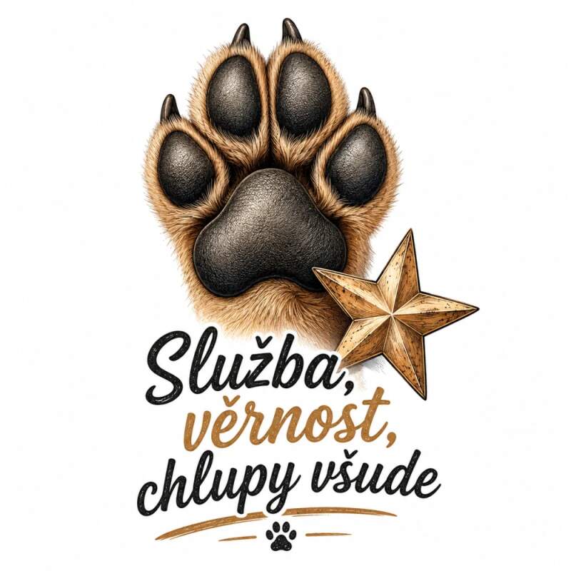 Levně Služba, věrnost, chlupy všude (Nažehlovačka hlášky)