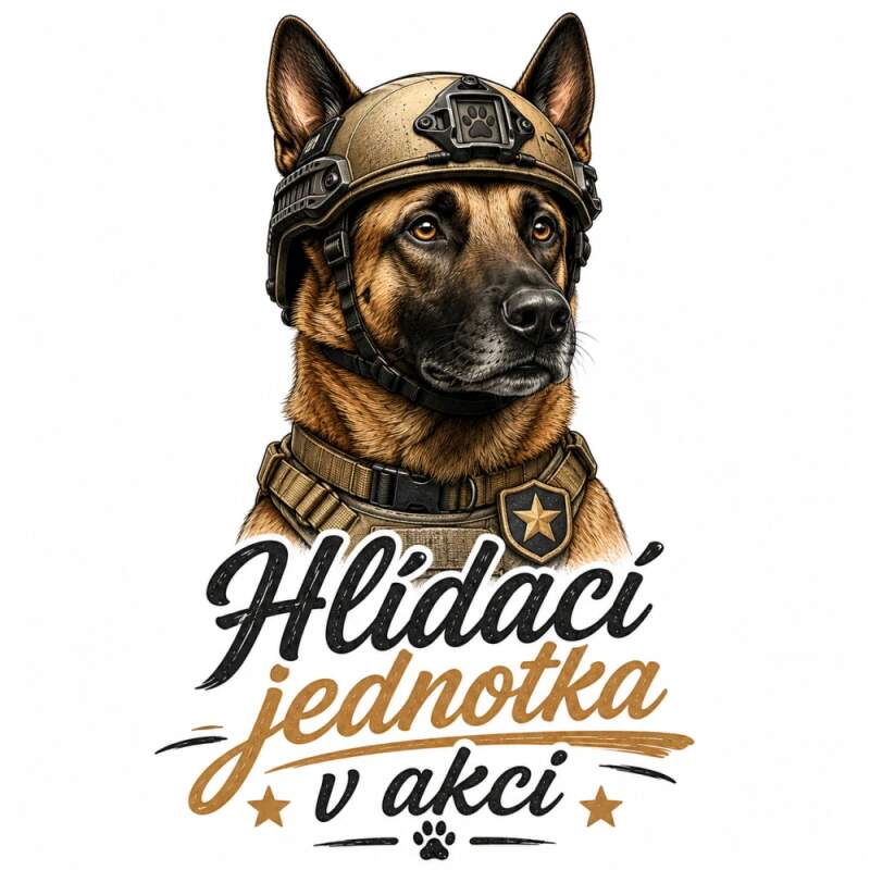 Levně Hlídací jednotka v akci (Nažehlovačka hlášky)
