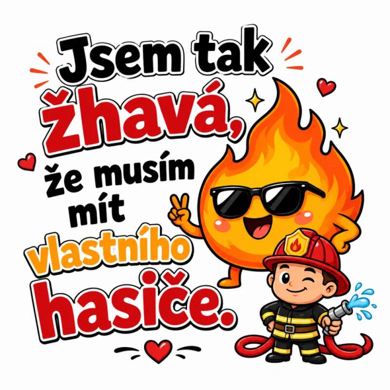 Levně Jsem tak žhavá, že musím mít hasiče (NAŽEHLOVAČKA)