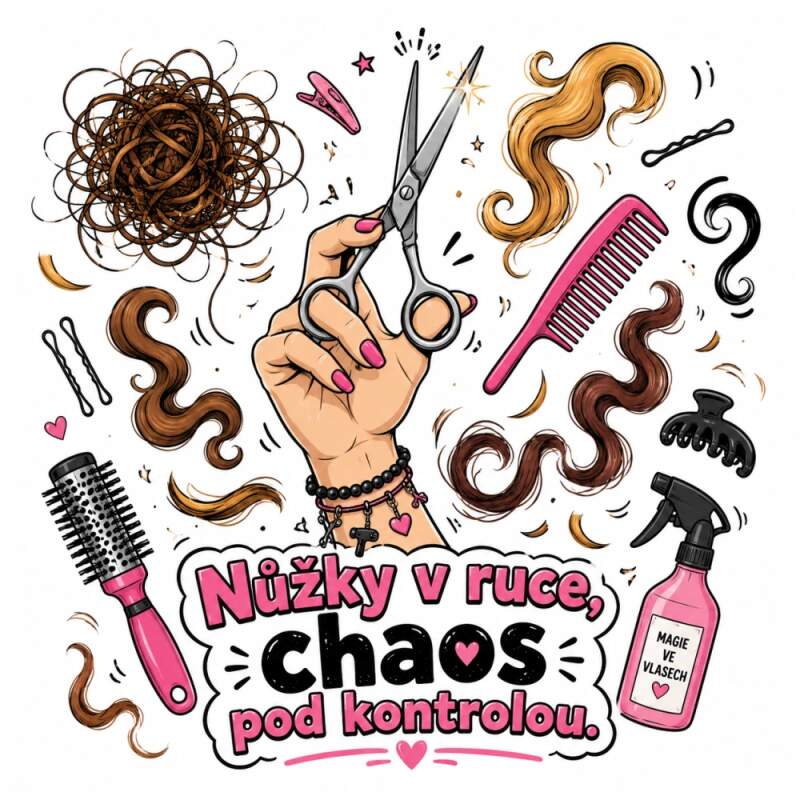 Levně Nůžky v ruce, chaos pod kontrolou (NAŽEHLOVAČKA)