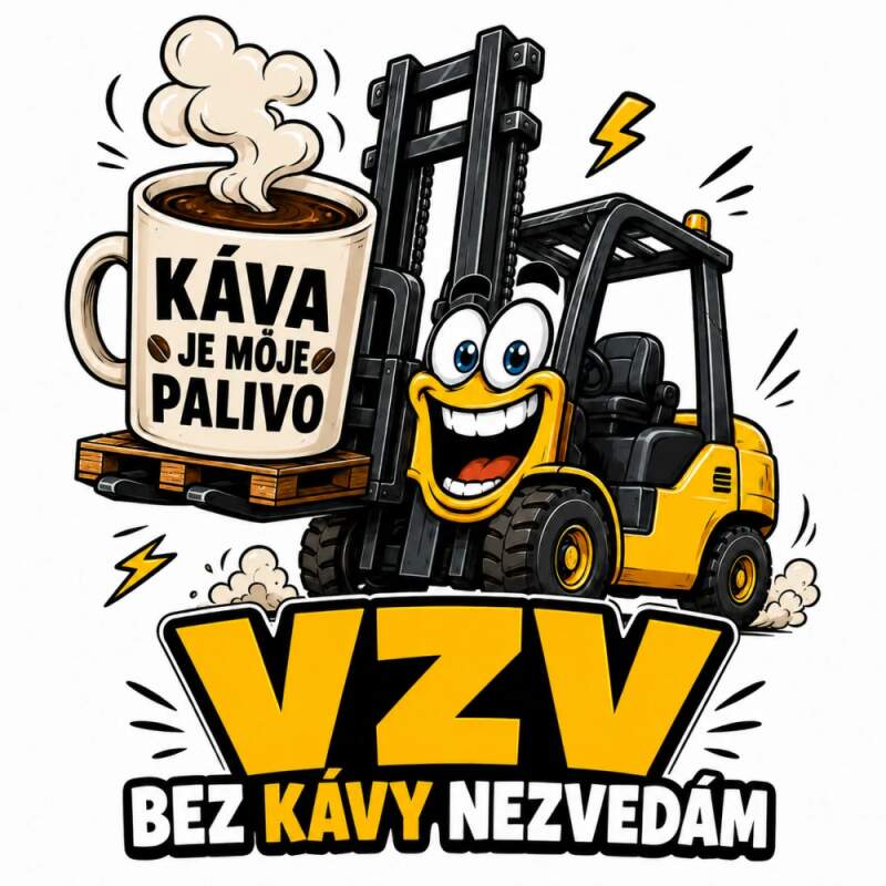 Levně VZV - bez kávy nezvedám (NAŽEHLOVAČKA)