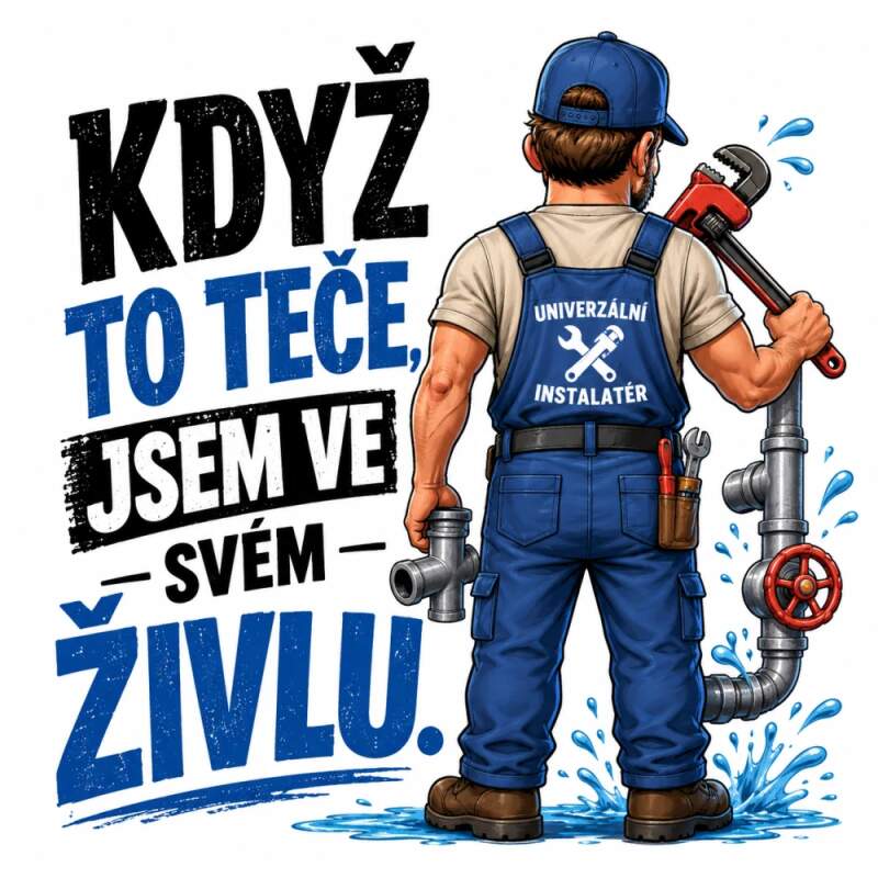 Levně Instalatér - Když to teče, jsem ve svém živlu (NAŽEHLOVAČKA)