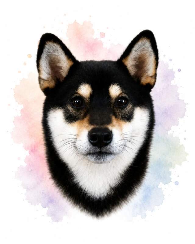 Levně Shiba inu black (NAŽEHLOVAČKA)