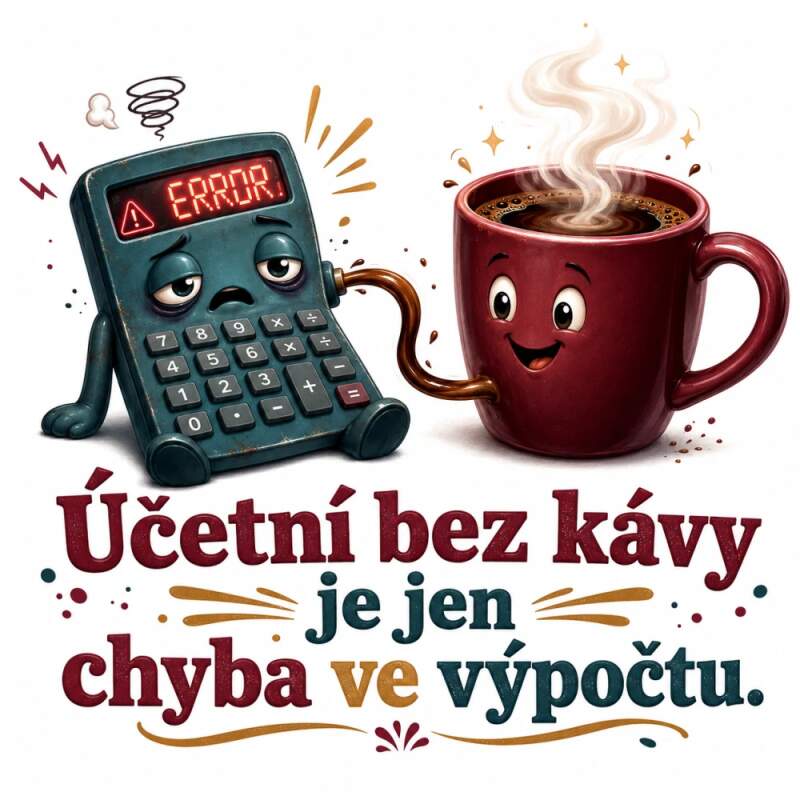 Levně Účetní bez kávy je jen chyba ve výpočtu (NAŽEHLOVAČKA)