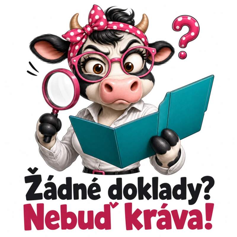 Levně Žádné doklady? nebuď kráva! (NAŽEHLOVAČKA)
