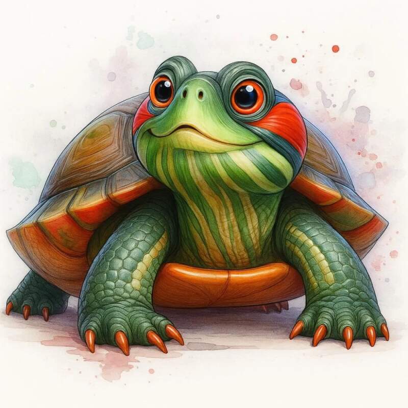 Levně Želvička vodní cute (NAŽEHLOVAČKA)