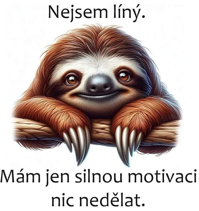 Levně Nejsem líný, mám silnou motivaci nic nedělat (NAŽEHLOVAČKA)