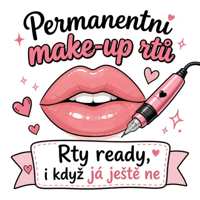 Levně Permanentní make-up rtů (NAŽEHLOVAČKA)