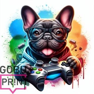 Francouzský buldoček gamer