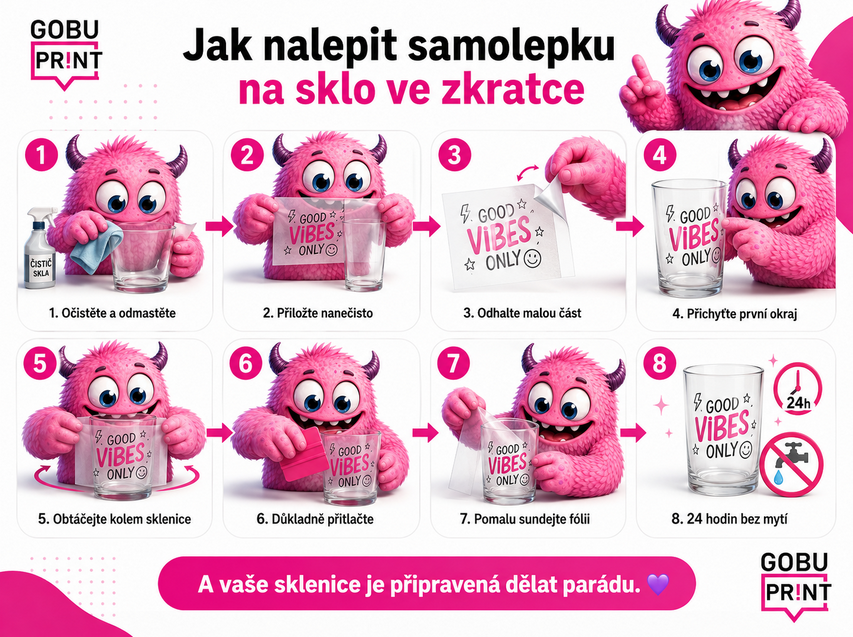 jak nalepit samolepku na sklo