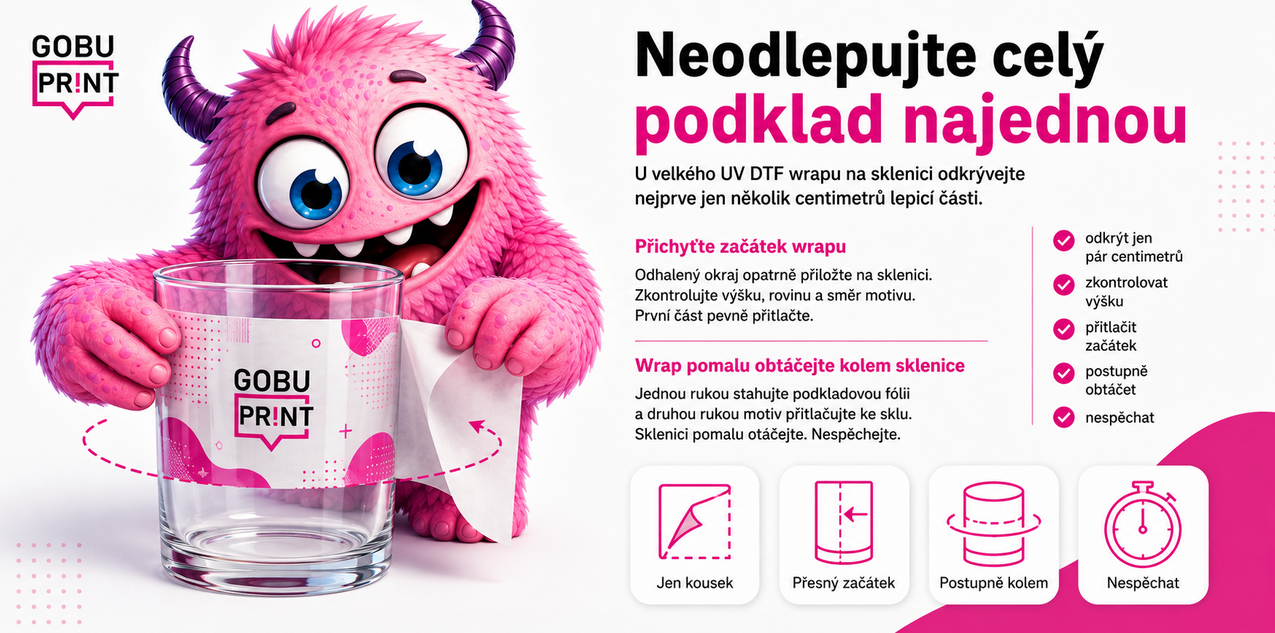 jak nalepit wrap kolem sklenice