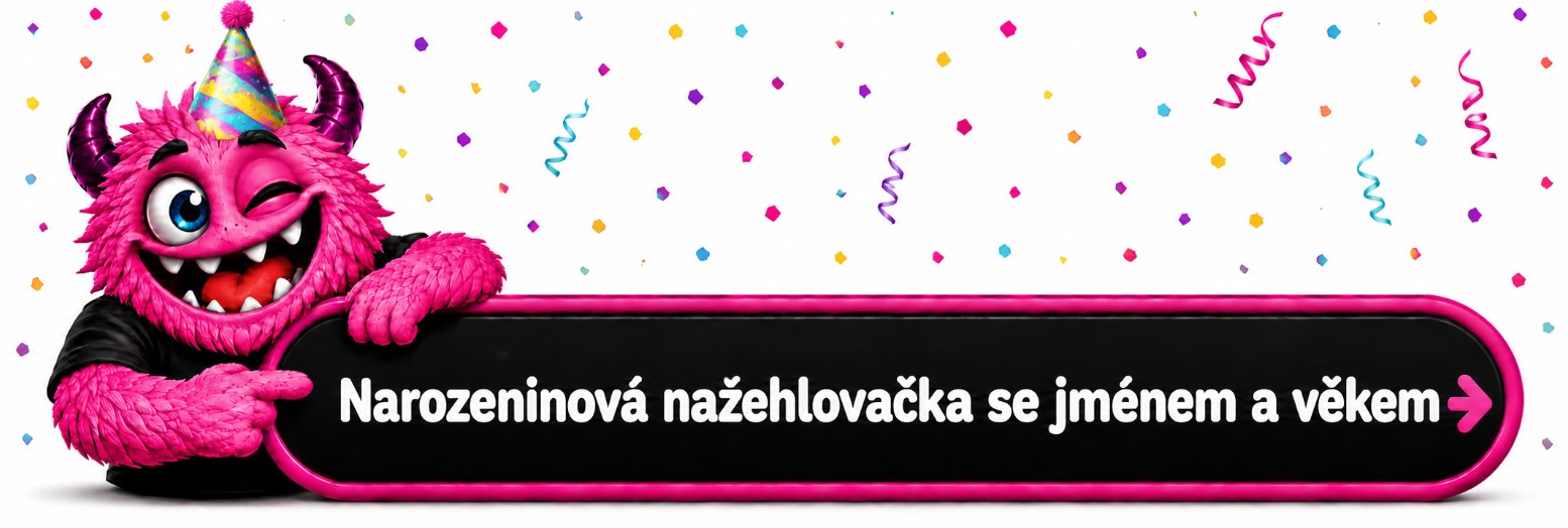 narozeninová nažehlovačka se jménem a číslem