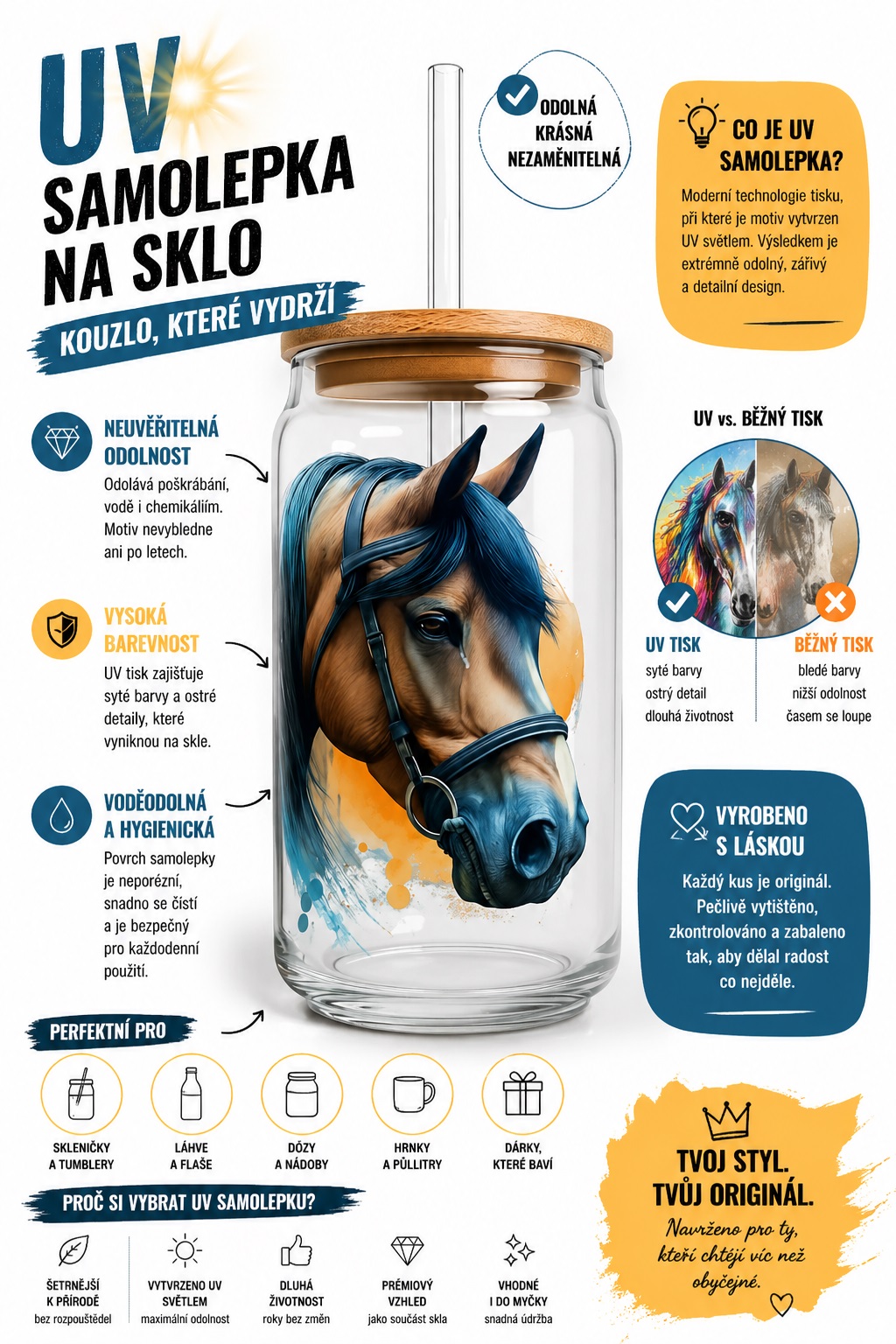 uv samolepka na sklenice