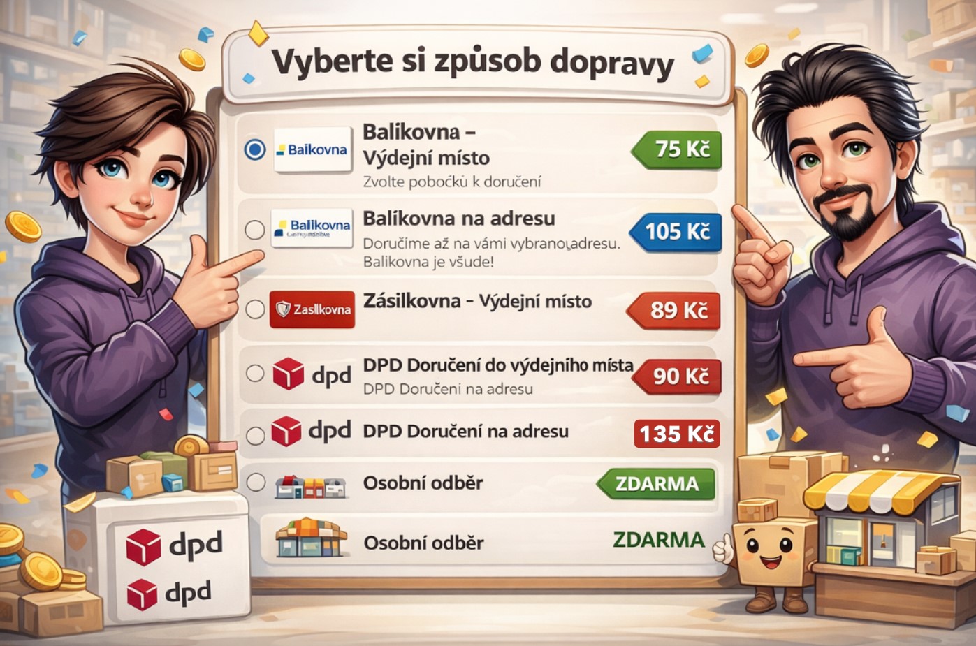 způsob dopravy GOBUprint